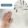 thumbnail image 3 of Lapalife Velvet Square Ottoman Covers Ottoman Slipcovers Folding Storage Footstool Cover Furniture Protector with Elastic Bottom, White, 3 of 6