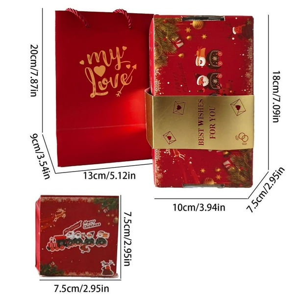 Divertido portadinero navideño Patrón de Papá Noel Caja de Feliz Navidad Portadinero Caja de Feliz Navidad Forma divertida y amorosa de