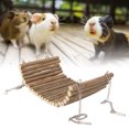 thumbnail image 1 of Wooden Swing, Cute Natural Hamster Wooden Swing Easy Installation Resting Platform With Hanging Chain For Parrots For Gerbils For Rats, 1 of 8