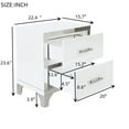 thumbnail image 6 of Elegant Mirrored Bedside Table | For Bedroom and Living Room Corners | Sturdy MDF | Keeps Items Neatly, 6 of 6