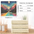 thumbnail image 6 of Yayeee 6 Pack Kitchen Dish Cloths for Washing Dishes Soft Absorbent Microfiber Towels, Colorful Road, 6 of 9