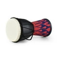 thumbnail image 3 of 4 Inch African Drum Portable Hand Drum Lightweight Hand Clapping Drum Colorful Pattern Bongo Drum for Beginners School Music Classes Outdoor Performances Percussion Traditional, 3 of 6