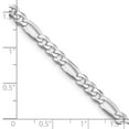 thumbnail image 5 of Auriga Fine Jewelry 925 Sterling Silver Rh-plated 4.5 mm Lightweight Flat Figaro Chain Necklace for Men 26", 5 of 7