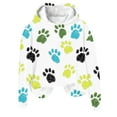 thumbnail image 2 of SwiftWear Women's Colorful Paw Print cute Hoodie Trendy Animal Themed Pullover Sweatshirt with Drawstring Hood, Soft Breathable Streetwear Top Yellow, 2 of 3