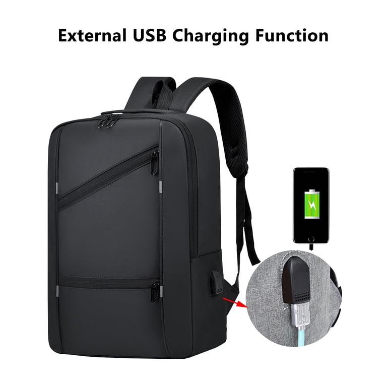 backpack external laptop compartment Lunch for Men, Insulated Cooler Lunch Box Backpack, Extra Large 50L Travel Backpack for Work with USB Charging Port, Water Resistant School bookbag for BACK TO SCHOOL Best Laptop Backpack | Tested