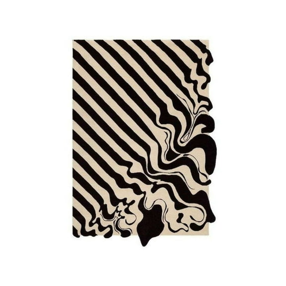 ALEF HOME Contemporary Art Deco Tufted Area Rug, Multicolor Geometric, 10x 14 ft, Quick Dry