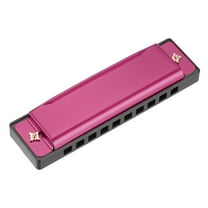 Uxcell Harmonica 10 Holes 10 Tone C Key Harmonica Mouth Musical Instruments Toy for Adults Beginner Educational (Pink)