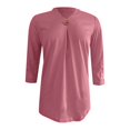 thumbnail image 5 of DHFJKG Shirts For Women Casual 3/4 Sleeve Flowy Comfortable Notch V Neck Solid Color Loose Tunic Stylish Tops, 5 of 5