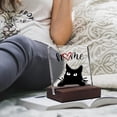 thumbnail image 6 of Clear Acrylic Table Sign With The Wooden Stand Cats Home Desk Sign Funny Cats Sign for Home Office Cafes table Sign Bars Sign Pet Cat Lovers Gift Birthday Gift Housewarming Gifts, 6 of 6