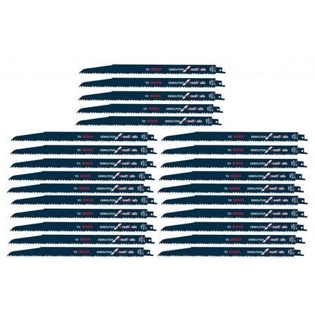 Bosch 25 Pack of Genuine OEM Replacement Reciprocating Saw Blades - RDN12VB-25pk