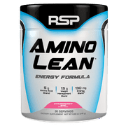 RSP Nutrition AminoLean Pre Workout, Fat Burner, Weight Loss, Amino Energy, Strawberry Kiwi, 30s
