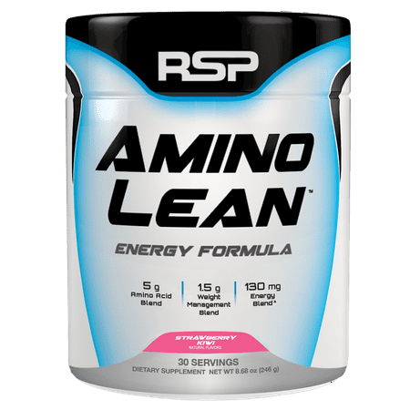 RSP Nutrition AminoLean Pre Workout, Fat Burner, Weight Loss, Amino Energy, Strawberry Kiwi, 30s