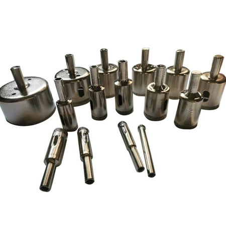 

Ozmmyan 15PC 3-45mm Diamond Hole Saw Drill Set 100 Grits Tile Glass Drill on Clearance Gifts