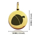 thumbnail image 2 of Stainless Steel Acorn Good Luck Charm Round Medallion Keychain Circle Ring, 2 of 2