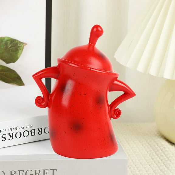 Ceramic Canister with Attitude , Spice Jars with Airtight Seal Lid for Food Storage, Colorful Decorative Kitchen Container for Coffee Beans, Tea, Sugar, Salts, Spice and More