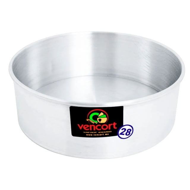 Molde Pasteleros Redondo De Aluminio Alto De 28 Cm X 10 Cm Vencort