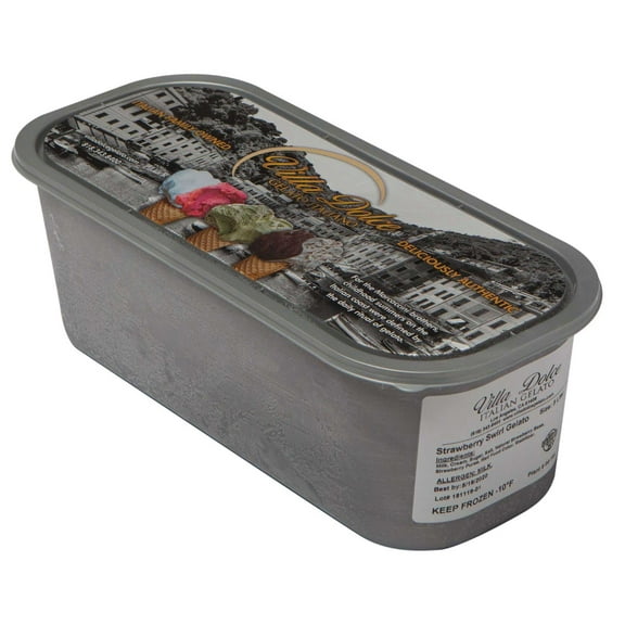 Villa Dolce Wild Strawberry Swirl Gelato, 5 Liter -- 1 each