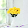 thumbnail image 2 of 7-Head Artificial Carnation Bouquet - Plastic Flower for Mother's Day, Wedding Centerpiece & Home Vase Decor - Yellow, 2 of 7