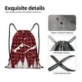 thumbnail image 4 of Fotbe Christmas Tree Buffalo Plaid Bolsa Mochila con Cordón Estampada, Bolsa de Gimnasio Deportiva, Bolsa Cinch, Bolsa con Cordón para Hombres y Mujeres-Medium, 4 of 6