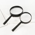 thumbnail image 2 of 2 lupas pequeñas portátiles (diámetro 60 mm, negro), amplificador de lectura portátil de alta definición para personas mayores, pequeños juguetes de observación científica para niños, 2 of 5