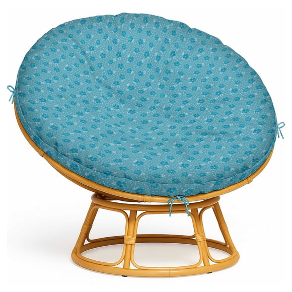Replacement Papasan Cushion Cover 55 Inch - Waterproof, Tear-Resistant & Stylish - Fits Large Papasan Chair - Polka Dot Pattern