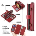 thumbnail image 3 of SaniMore Case for Samsung Galaxy S24 Plus Magnetic Detachable Wallet, RFID Blocking PU Leather Cover Support Kickstand & Card Slot Built-in Crossbody Strap Shockproof Protection Shell, Red, 3 of 10