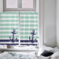 thumbnail image 4 of Anchor Gray Kitchen Curtain 39 Inch Length Small Short Cafe Tiers Curtains Drape, Modern Navy Blue White Striped Nautical Window Treatment Rod Pocket Drapery Panels Curtains, 27.5x39, 4 of 5
