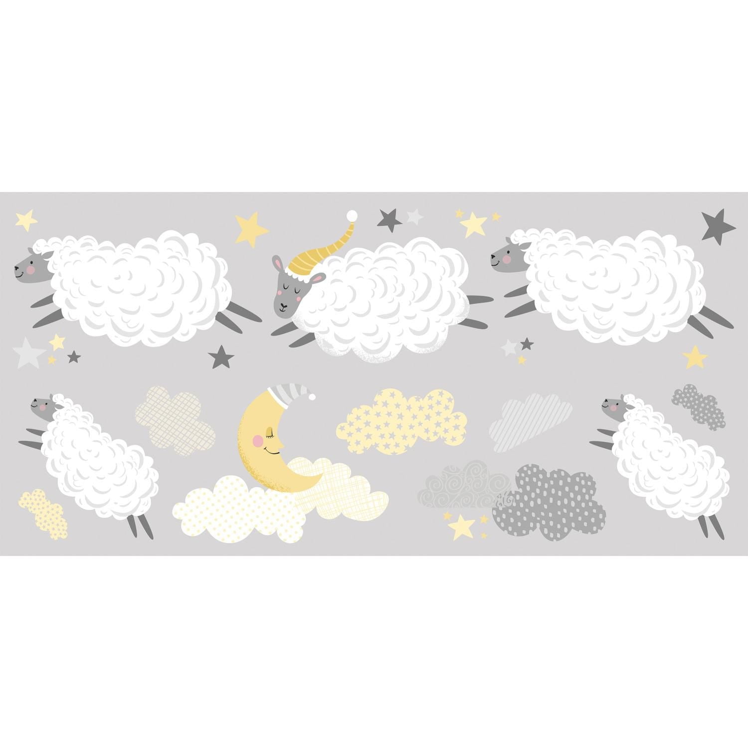 RoomMates Counting Sheep Peel and Stick Wall Decals