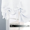 thumbnail image 6 of NICETOWN Tie Up Shade Modern White Solid High Shading Kitchen Blackout Curtains, 46" x 63", 6 of 8