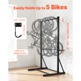 thumbnail image 2 of VEVOR Freestanding Bike Rack Max 5 Bikes Storage Bicycle Organizer Standing Bike Rack, 2 of 9