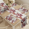 thumbnail image 2 of Ambesonne Floral Table Runner & Placemats, Romantic Vİbrant Boho, Placemat 4 pcs + Runner 12"x72", Red Black Grey, 2 of 2