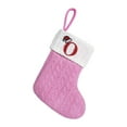 thumbnail image 3 of Xuniizn Personalized Christmas Stockings with Initials - Custom Embroidered Stocking Set, Luxury Velvet Xmas Stockings for Family, Holiday Christmas Decorations, Pink, New Model O, 3 of 6
