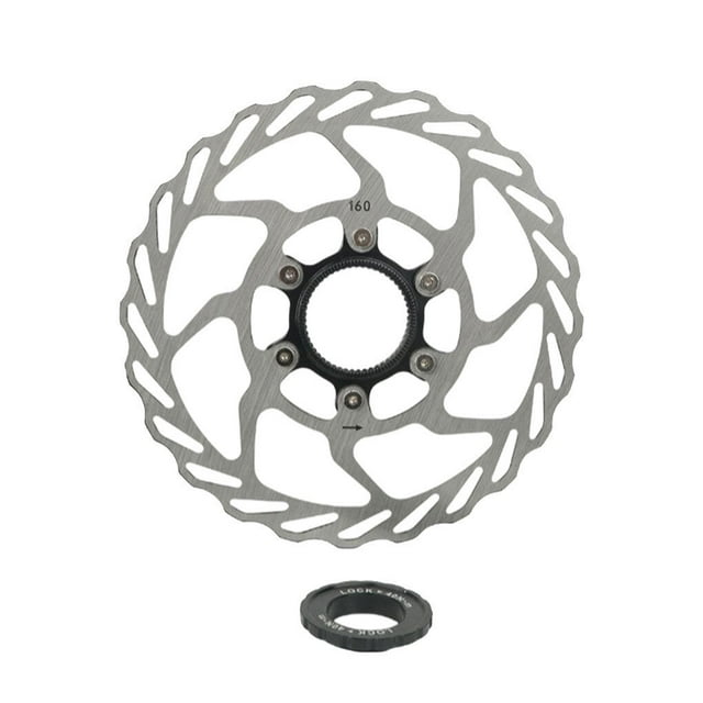fastboy Stainless Steel Bicycles Center Lock Disc Brake Rotor Portable Detachable Replacement Anti-corrosive Biking Rotors 160mm 1Set