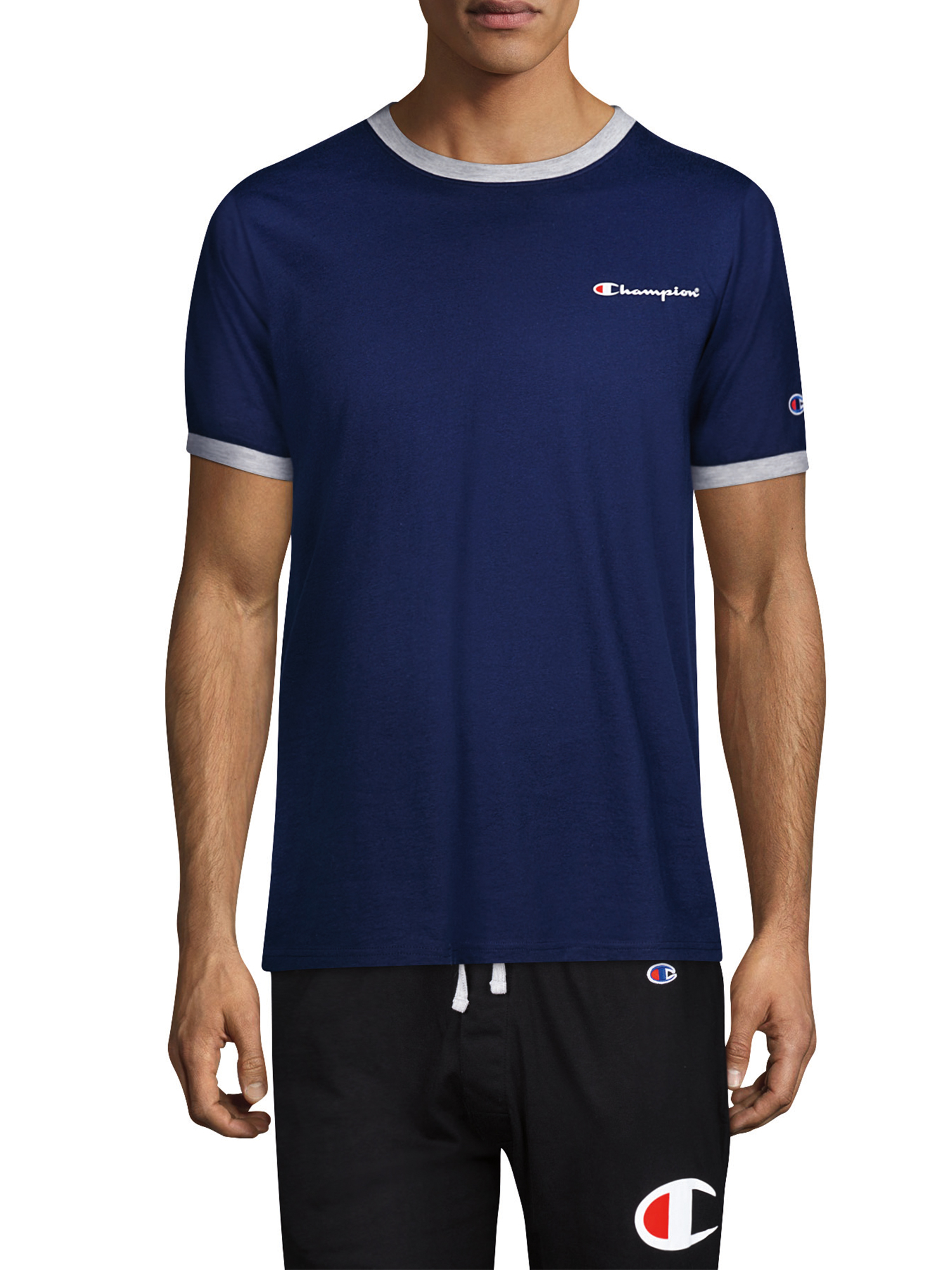 Champion, Adult Mens, Short Sleeve Crewneck Pajamas Sleep Tops, Sizes S