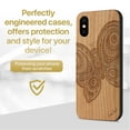 thumbnail image 2 of Case Yard Wooden Case Outside Soft TPU Silicone, Slim Fit Shockproof Wood Protective Phone Cover for Girls Boys Men and Women, Supports Wireless Charging Half Dream DC Design case for iPhone-XS-Max, 2 of 7
