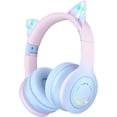 thumbnail image 1 of (Auriculares Bluetooth para niños con control de volumen de 85/95 dB para teléfonos inteligentes, iPad, tabletas, Kindle, auriculares estéreo escolares para niños, 1 of 5