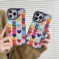 thumbnail image 4 of Daub Loving Heart Multi Color Bumper Phone Case for iPhone 14 Pro Women Cellphone Protective Cover Fashion Cases for iPhone 14Pro 6.1", 4 of 5