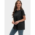 thumbnail image 3 of Women's Oversized T Shirts Short Sleeve Crewneck Summer Tops Casual Loose Basic Tee Shirts Clothes, 3 of 6