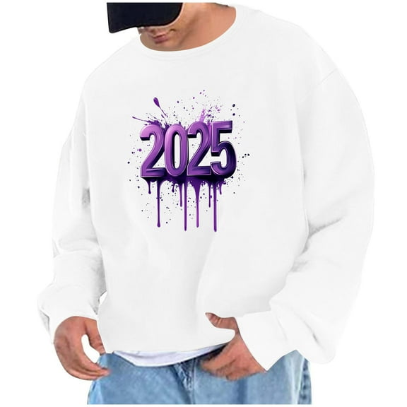 Maean Mens Sweatshirts Crewneck Pullover Long Sleeve Causal Shirts 2025 Trendy Graphic Sweatshirt