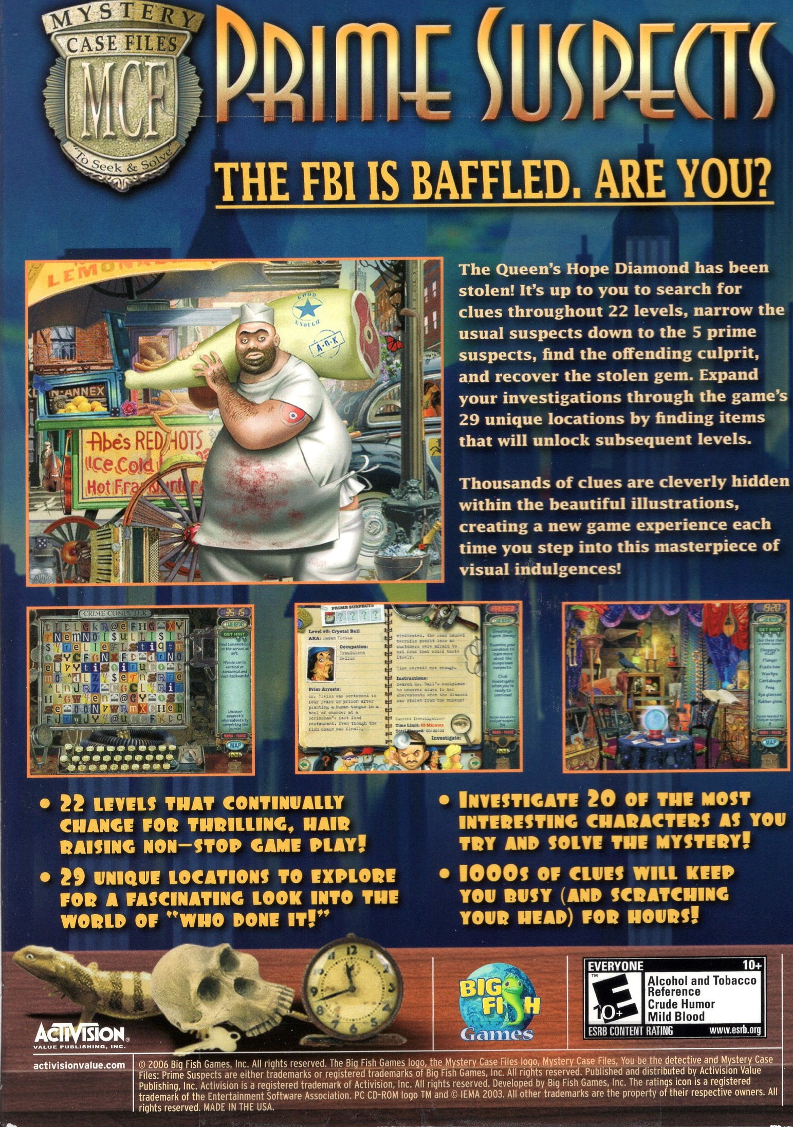 Mystery Case Files MCF: PRIME SUSPECTS PC Game Cambodia Ubuy