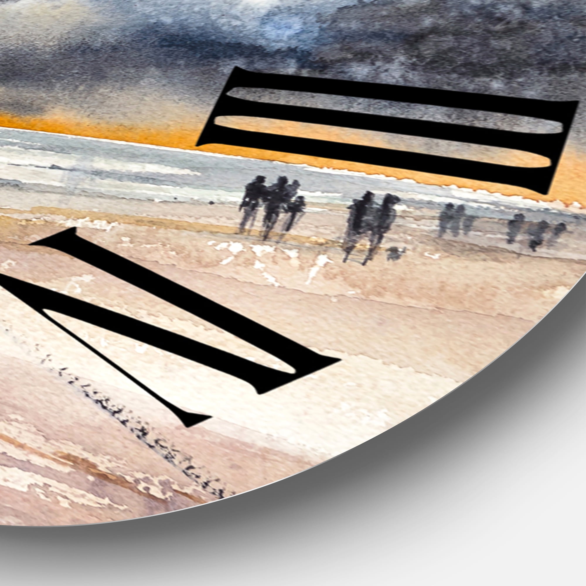 Designart 1 in Quartz Coastal Wall Clock