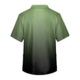 thumbnail image 4 of Domuza Scrub Tops Men Tie-Dye Gradient Short Sleeve V Neck Working Uniform Loose Fit Soft Comfy Medical Scrub Tops with 3 Pockets Green XL, 4 of 4