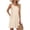Z-Beige245, variant on JIAYUE Women's Dress Solid Color Sleeveless O-Neck Casual Relaxed Fit Beach Mini With Pockets Front Pleats Vacation Everyday Wear Basic Sundress Classic Female Dresses