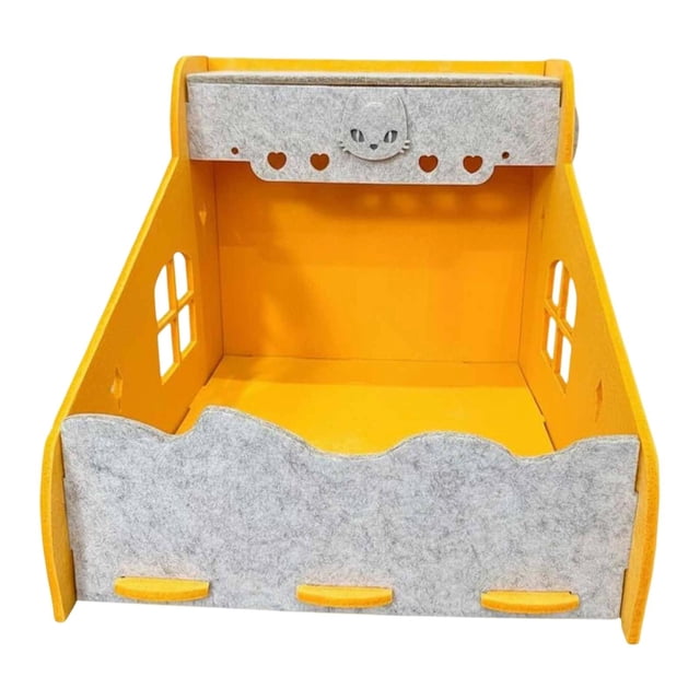 Rascador para gatos, cama tipo tumbona para gatos, multiusos, resistente al desgaste, mueble de juguete grueso. Naranja
