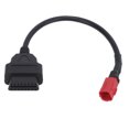 thumbnail image 1 of Motorcycle OBD 16Pin to 6Pin Connector Cable Flexible Black Maintenance Modification, 1 of 6
