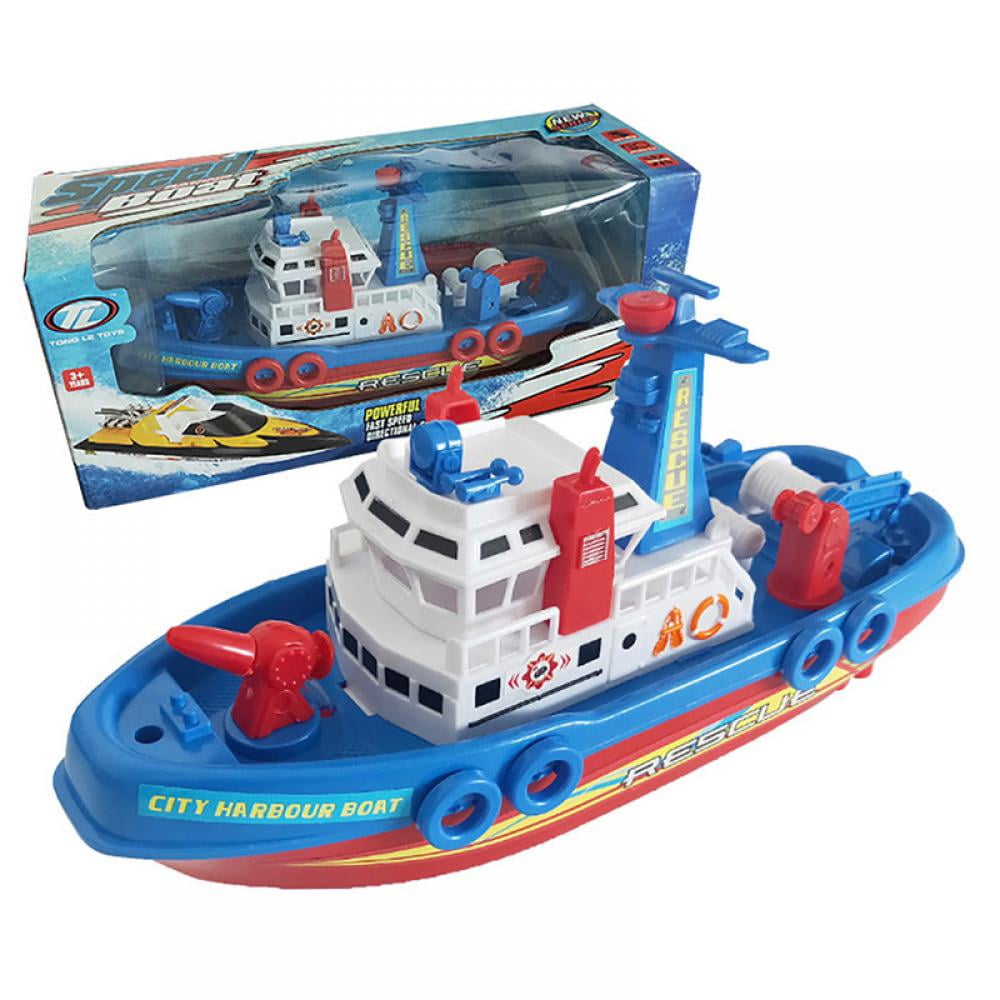 Bath Boat Toy, Pool Toy,Kids Bath Toy Floating Pouring Vehicle High Speed with Music Light Birthday Gift for Kids