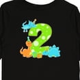 thumbnail image 4 of Inktastic Dinosaur Party-second Birthday Boys or Girls Long Sleeve Toddler T-Shirt, 4 of 5
