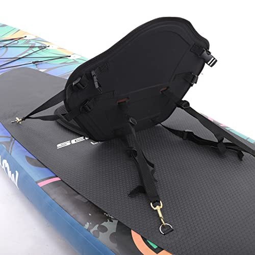 SereneLife 11 Inflatable Stand Up Paddle Board and Detachable Seat  Free Flow SUP Paddleboard Set for Adults, Non-Slip EVA Deck Pad, Marine-Grade Build, 30" Wide Design, 275 lbs. Capacity