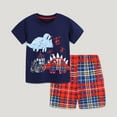 thumbnail image 2 of HQiJIAN Toddler Boys Short Sleeve Prints T Shirt Tops Shorts Child Kids 2PC Set Outfits Clothes,2 Pieces Summer Shorts Set Sizes 5-6 Years, 2 of 6