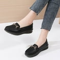 thumbnail image 6 of Women's Casual Loafers Slip On Leather Shoes Lightweight Casual Walking Shoes Female Moccasins Classic Penny Loafer Flats Boat Shoes, 6 of 8
